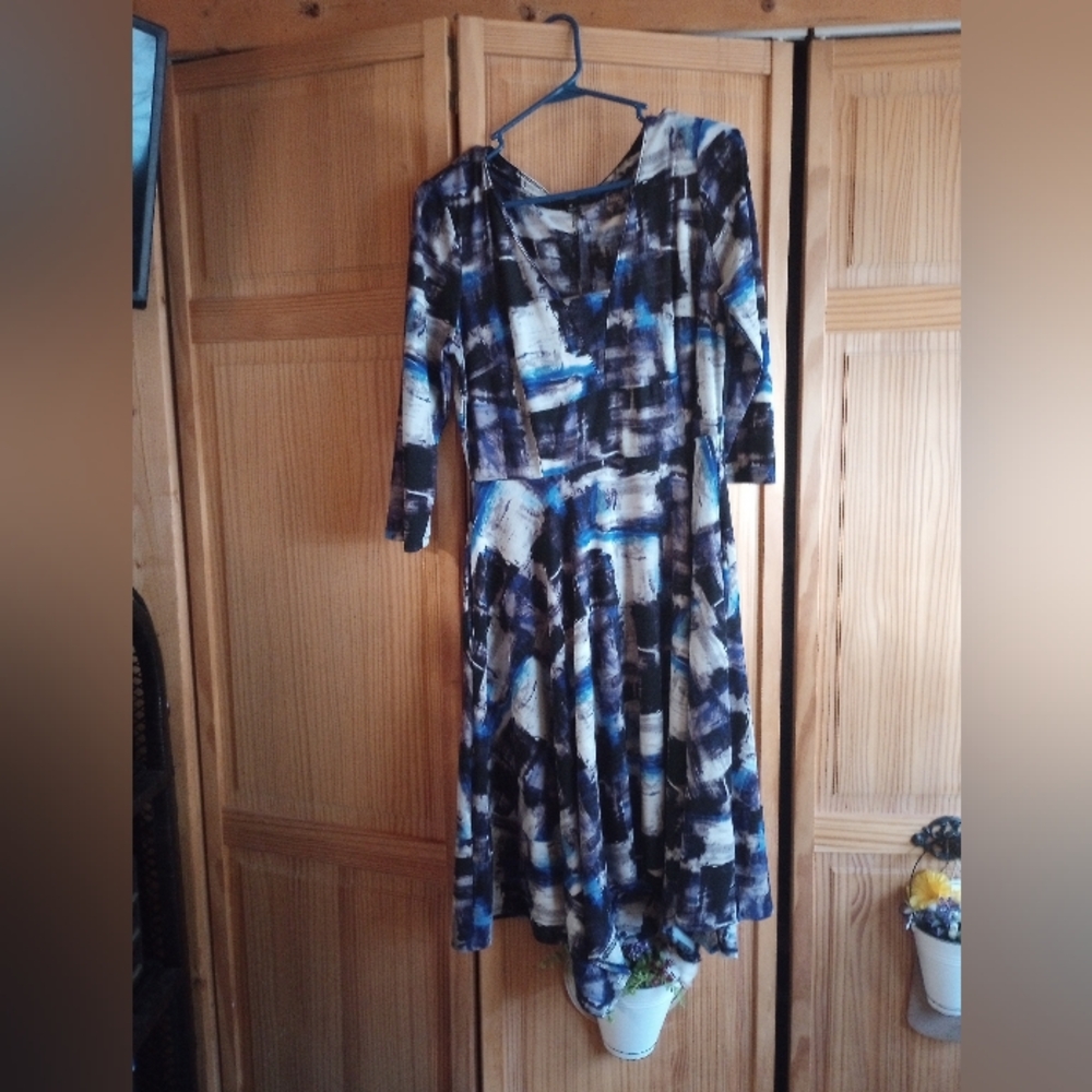 Simply Vera Vera Wang Abstract Print Midi Dress